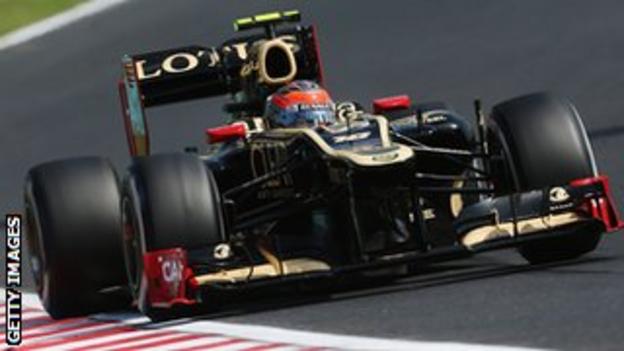 Lotus driver Romain Grosjean
