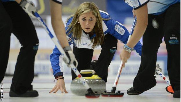 Scotland skip Eve Muirhead in action at the European finals