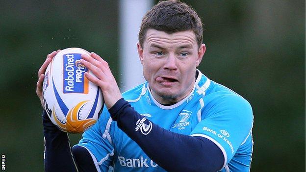 Brian O'Driscoll back in training with Leinster