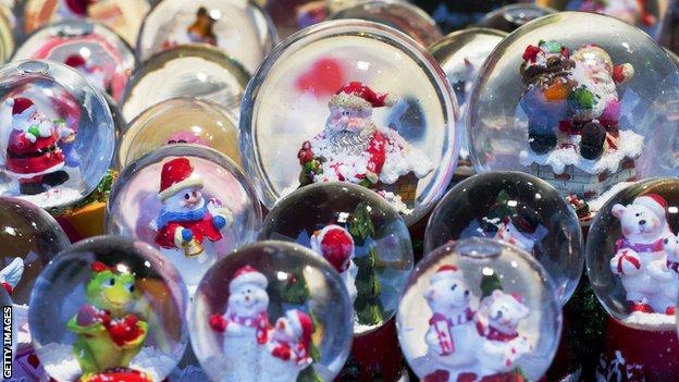 Christmas snow globes