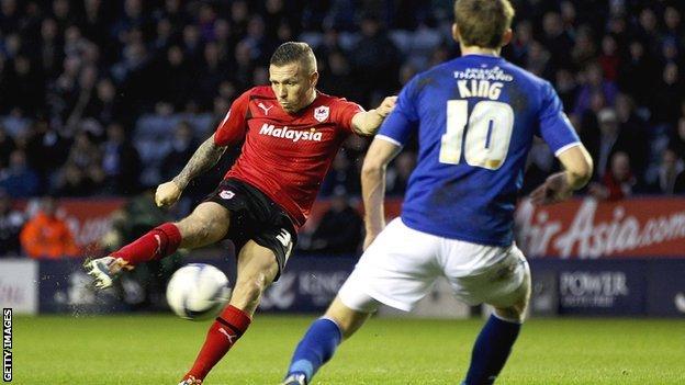 Craig Bellamy puts Cardiff ahead at Leicester