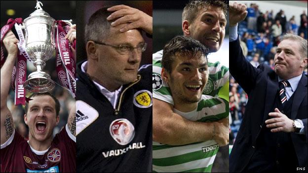 Hearts won the Scottish Cup, Craig Levein lost his job, Celtic beat Barcelona and Rangers started life in Division Three