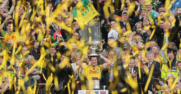 Donegal won the All-Ireland Senior Football title by beating Mayo at Croke Park in September