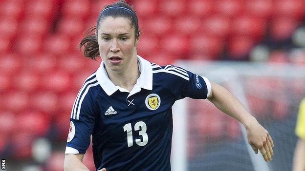 Jane Ross in action for Scotland