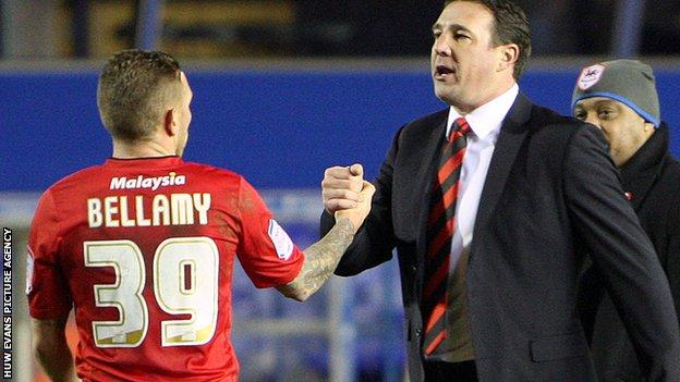Craig Bellamy with Malky Mackay