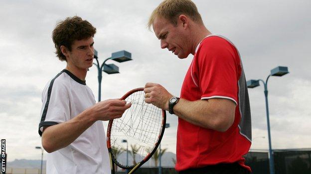 Andy Murray and Mark Petchey