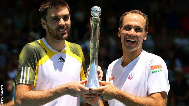 Colin Fleming (left) and Bruno Soares won in New Zealand