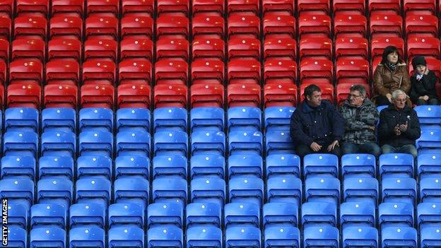 Empty seats abound at Bolton's FA Cup match with Sunderland this month