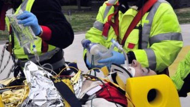 Robert Kubica is taken to hospital after his crash