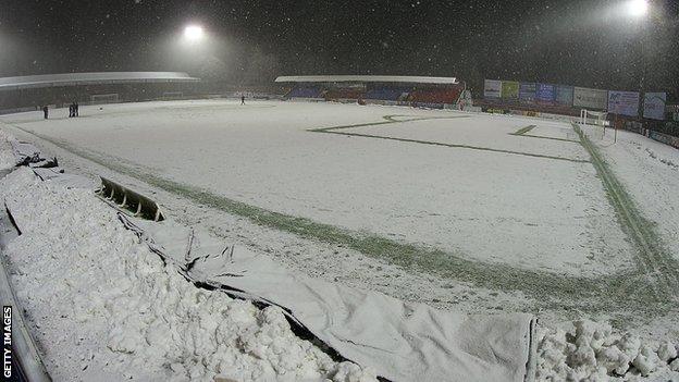 Aldershot Town's EBB Stadium ahead of their match against Northampton