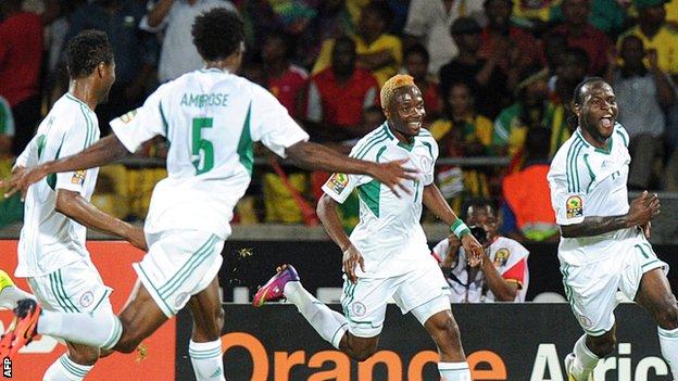 Nigeria players celebrating