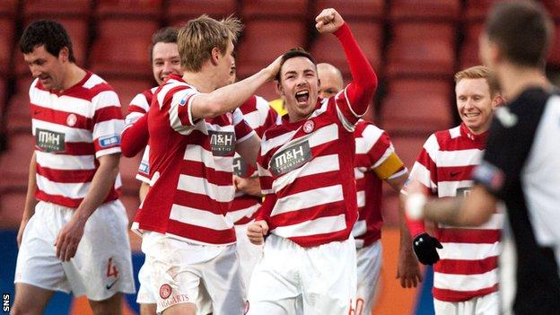 Hamilton were 2-0 winners at East End Park