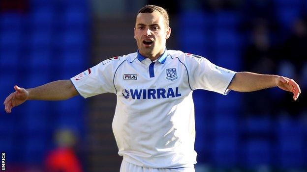 Tranmere Rovers full-back Danny Holmes