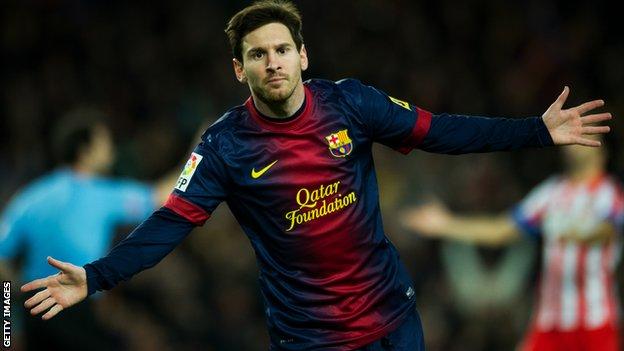 Barcelona striker Lionel Messi