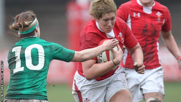 Wales' Gemma Hallett in action against Ireland