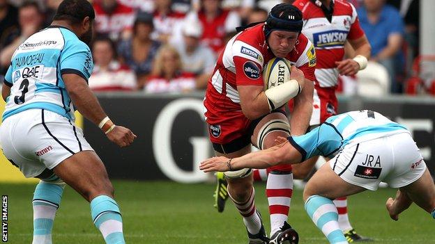 Peter Buxton in action for Gloucester