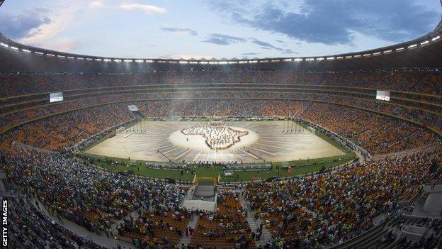 Johannesburg's Soccer City hosts the closing ceremony for the Africa Cup of Nations