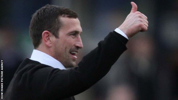Newport County manager Justin Edinburgh