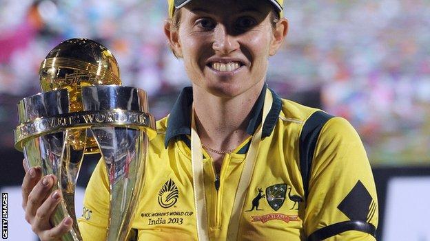 Australia captain Jodie Fields with the World Cup