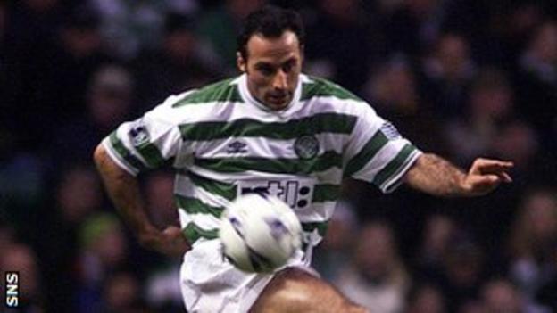Ramon Vega playing for Celtic
