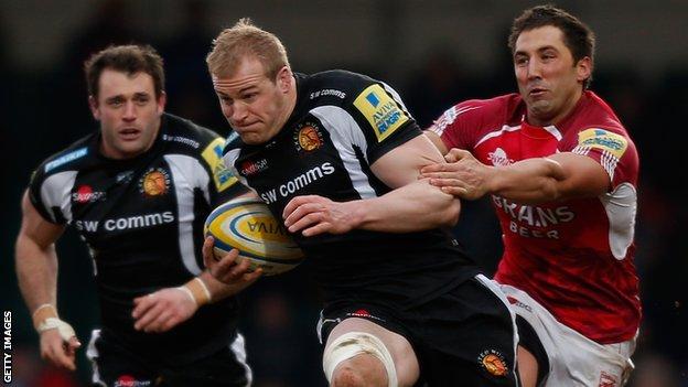 Damian Welch got his first Exeter try against London Welsh