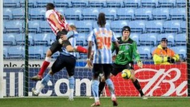 Aaron Martin nets the winner in Coventry's FA Cup third round tie against Southampton, Jan 2012