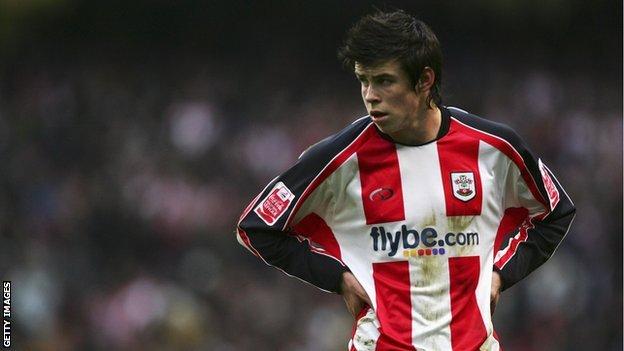 Gareth Bale when he was playing for Southampton