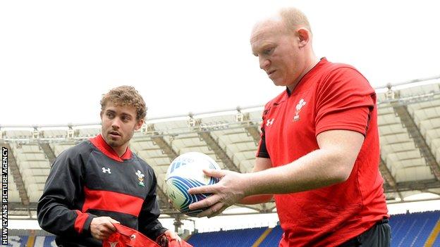 Leigh Halfpenny and Neil Jenkins