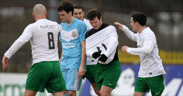 Sean Cleary scored the late equaliser in Donegal Celtic's 2-2 draw with Ballymena - and was then sent-off for removing his shirt