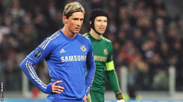 Fernando Torres and Petr Cech