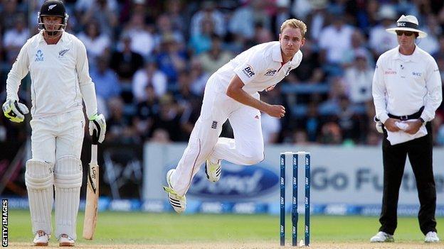 England bowler Stuart Broad