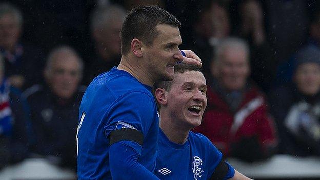 Rangers players Lee McCulloch and Fraser Aird