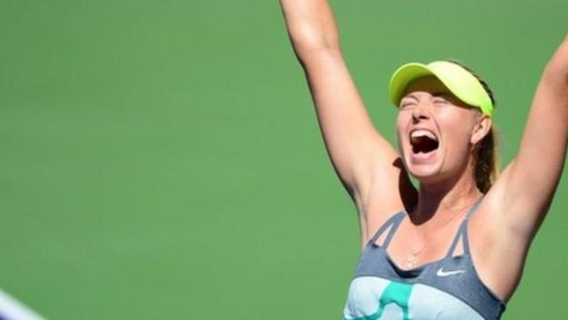 Maria Sharapova Beats Caroline Wozniacki In Indian Wells Final Bbc Sport 