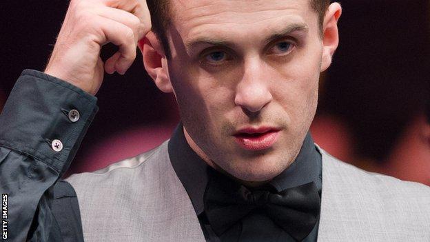 Mark Selby pictured during the Masters in January