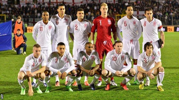 England team v San Marino
