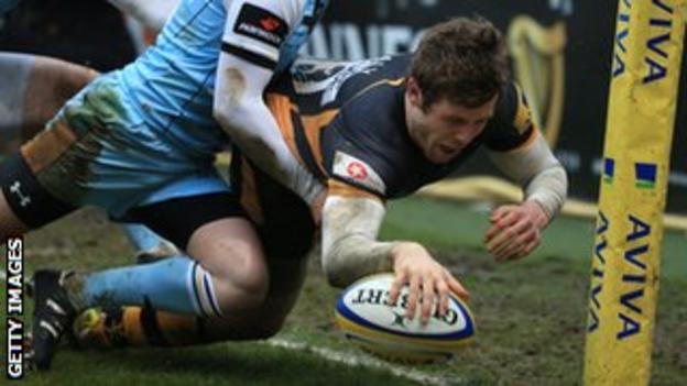 Elliot Daly scores a spectacular try for Wasps against Northampton