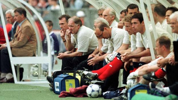 Craig Brown looks on nervously as his side play Brazil in Paris