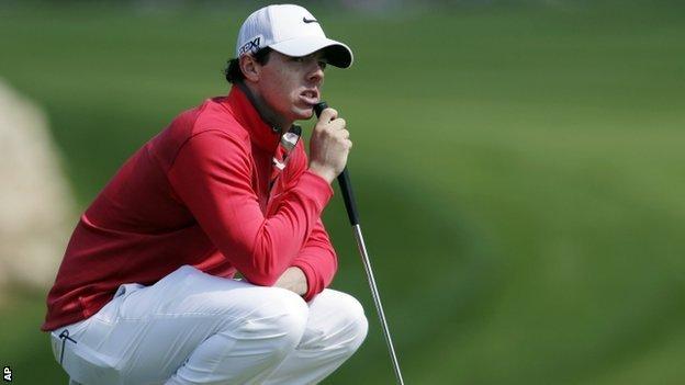 Rory McIlroy ponders his day after the third round of the Texas Open