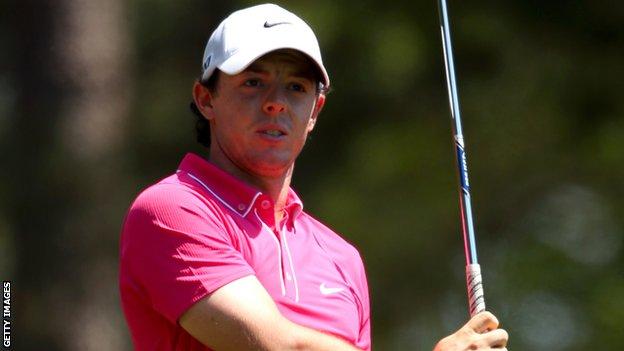 Rory McIlroy struggled badly on Saturday at August