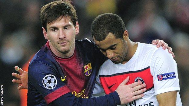 Lionel Messi against PSG