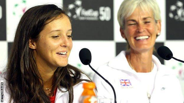 Laura Robson with Judy Murray