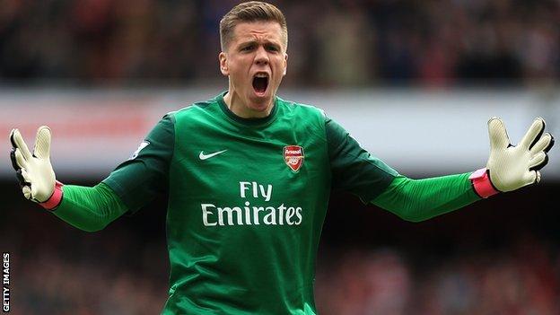 Wojciech Szczesny: Arsenal goalkeeper taunts Spurs - BBC Sport