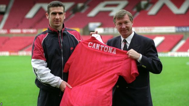 Eric Cantona and Sir Alex Ferguson