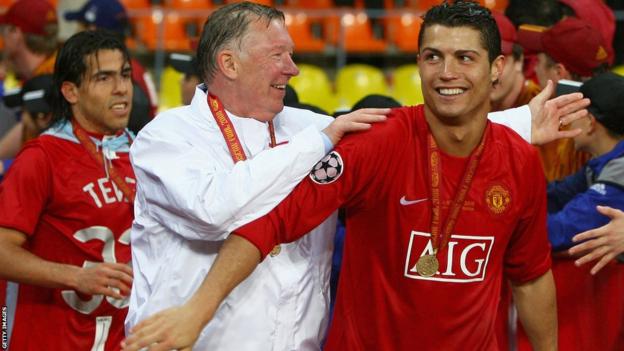 Sir Alex Ferguson and Cristiano Ronaldo