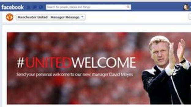 The message posted on Man Utd's Facebook page on Thursday afternoon