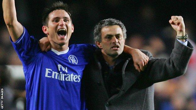 Frank Lampard & Jose Mourinho in 2005