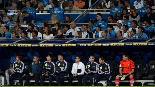 Jose Mourinho and Real Madrid substitutes