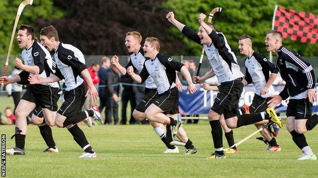 Lovat celebrate their MacTavish Cup success