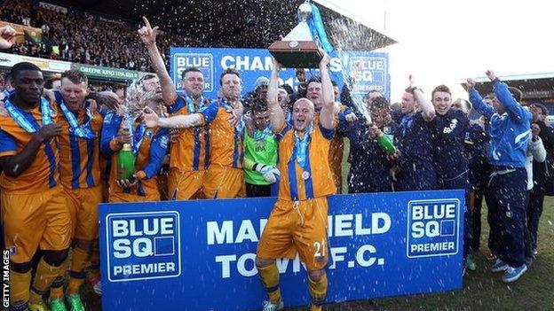 Mansfield celebrate promotion