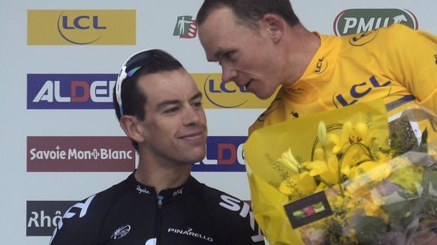 Team Sky's Richie Porte and Chris Froome